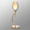 Delia French Gold Table Lamp With Iridescent Wine Glass Shade