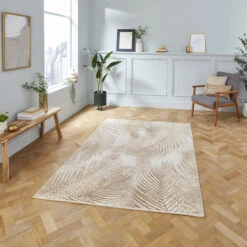 Creation Leaves Beige Bronze 160x230cm Rug