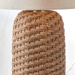 Andros Brown Woven Seagrass Table Lamp With Cream Shade -Housingunits 8a3854c49ac2187f4cda2db2e739d9d3
