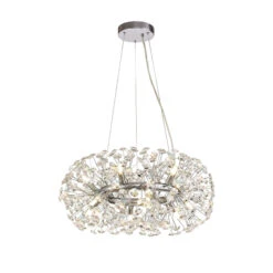 Avezza Chrome Crystal Pendant Light 60cm