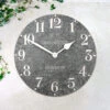 Thomas Kent Arabic Grey Outdoor Wall Clock