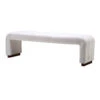 Esme White Boucle Dining Bench