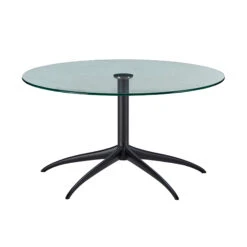 Stressless Large Urban Star Matt Black & Glass Side Table