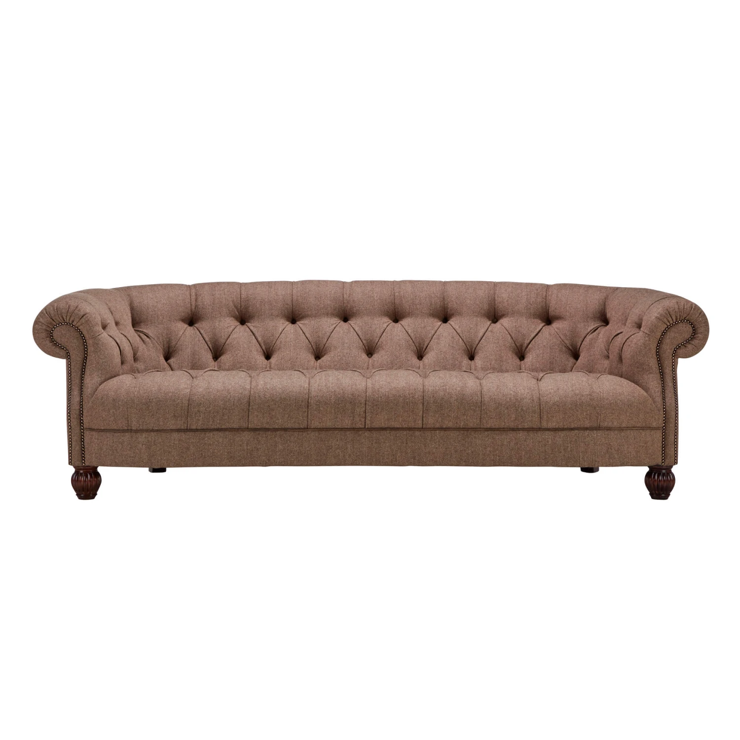 Tetrad Caledonian Brown Tweed Herringbone Fabric Midi Sofa 2 Tetrad Caledonian Brown Tweed Herringbone Fabric Midi Sofa - Image 2