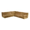 Geneva Old Gold Fabric Right Hand Corner Sofa
