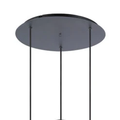 Lino Ribbed Dark Grey & Smoke Wide Line 3 Light Pendant -Housingunits 8e0c64c622708a1322a086460c622009