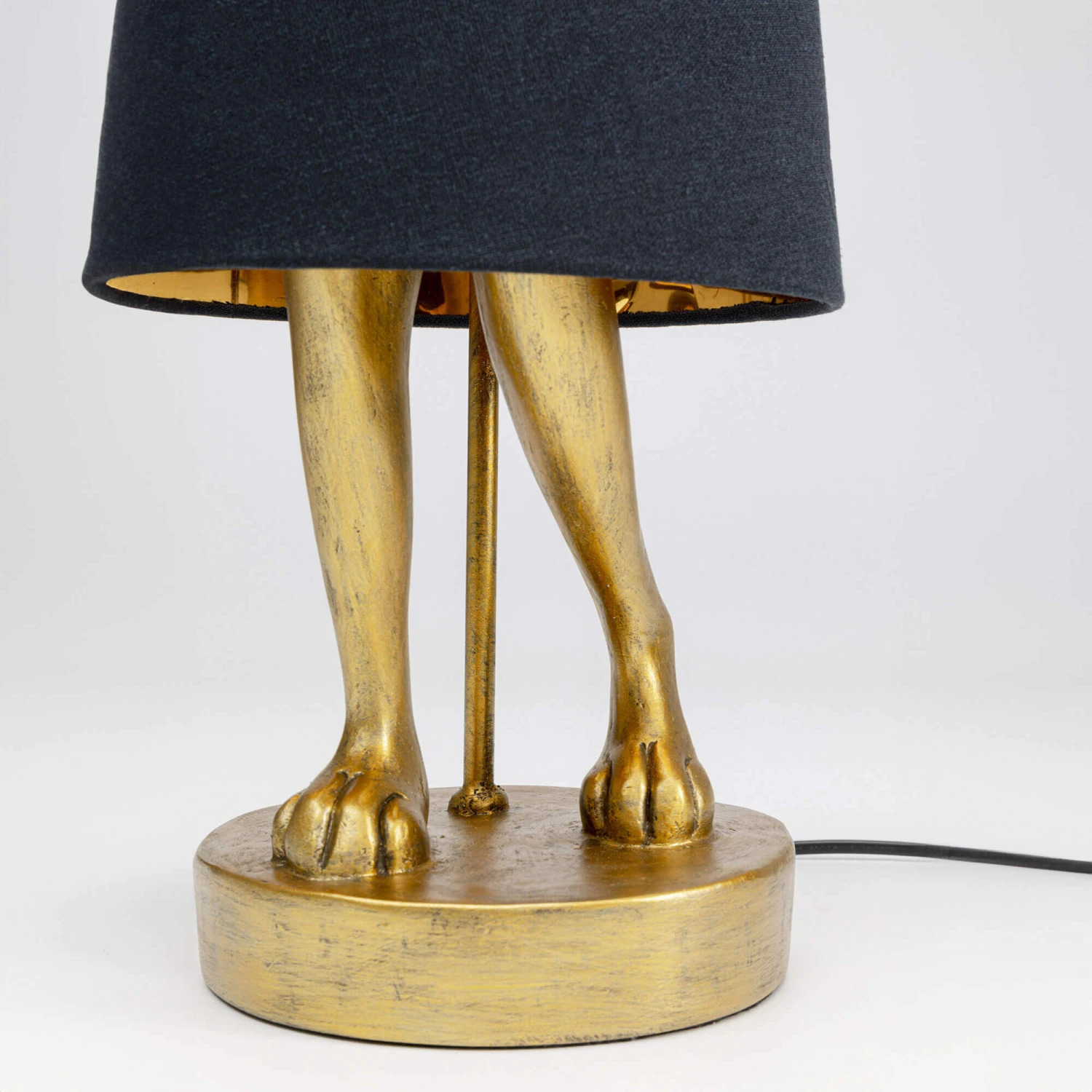 Gold Modest Rabbit 68cm Table Lamp With Black Shade 9 Gold Modest Rabbit 68cm Table Lamp With Black Shade - Image 9