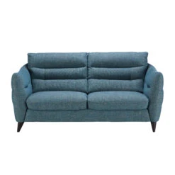 Carrera Teal Blue Fabric 2 Seater Sofa
