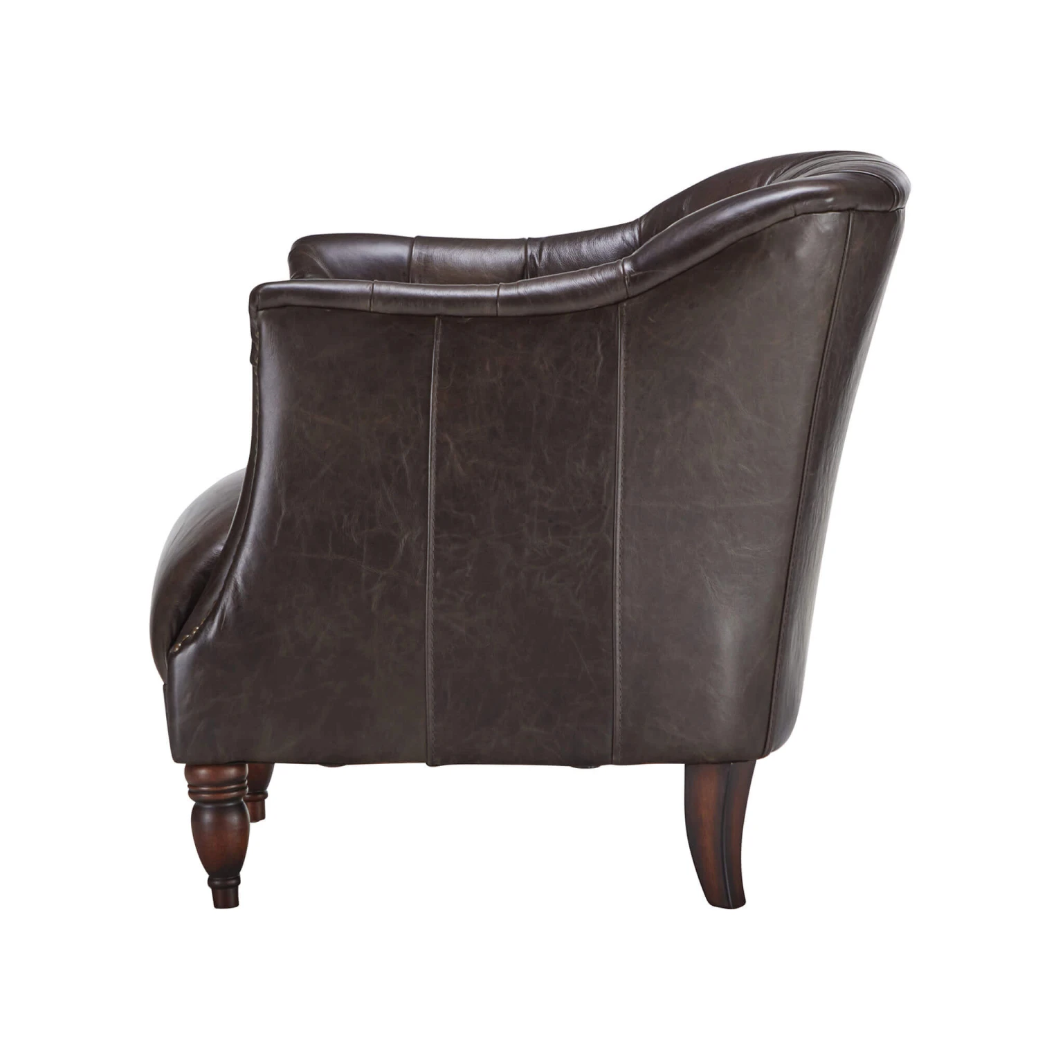 At The Helm Henson Dark Brown Leather Accent Chair 3 At The Helm Henson Dark Brown Leather Accent Chair - Image 3
