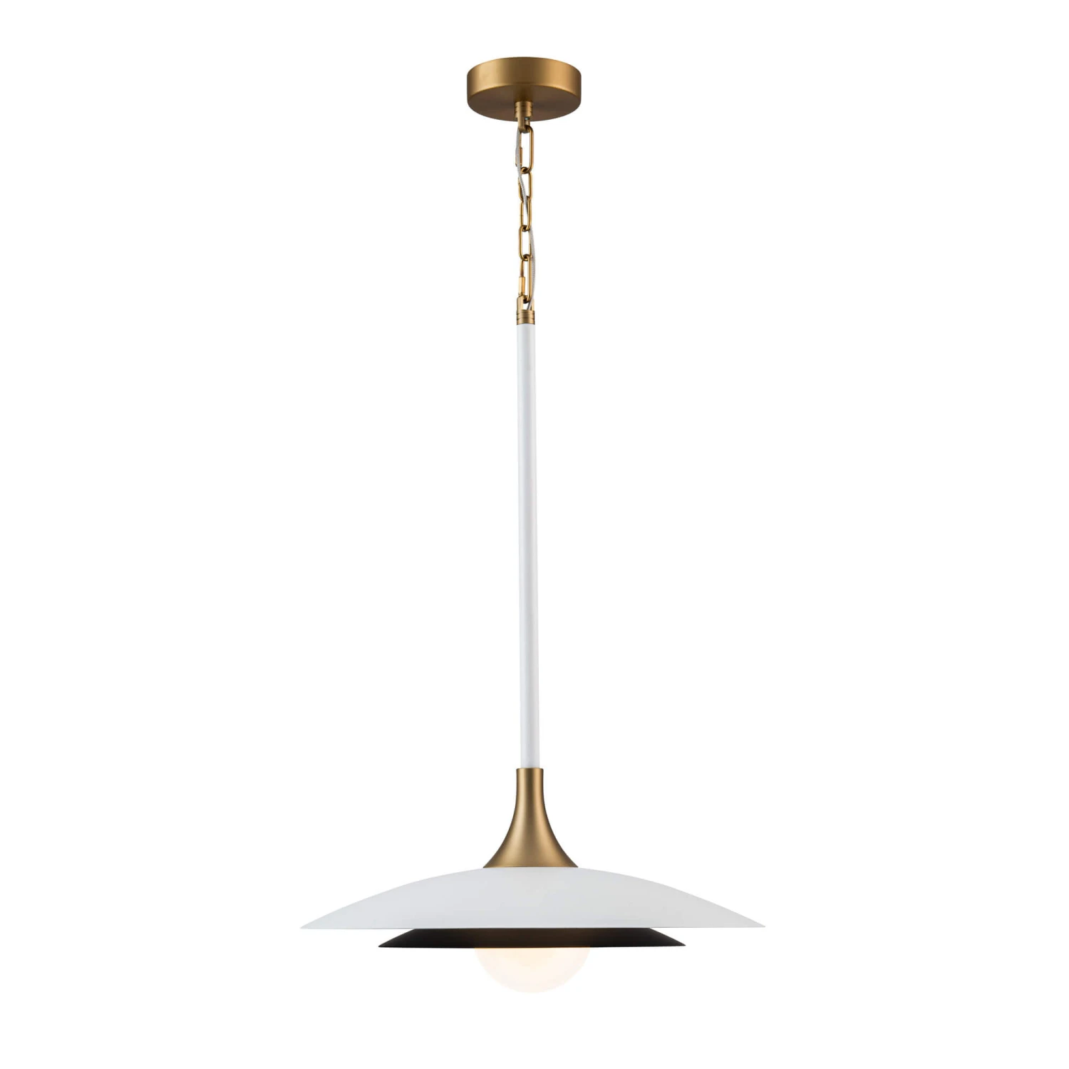 Quintiesse Welsh 46cm White And Gold Pendant Light 1 Quintiesse Welsh 46cm White And Gold Pendant Light