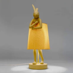 Cream Modest Rabbit 50cm Table Lamp With Peach Shade -Housingunits 90652b77a340138f4ec1bcb7adf57448