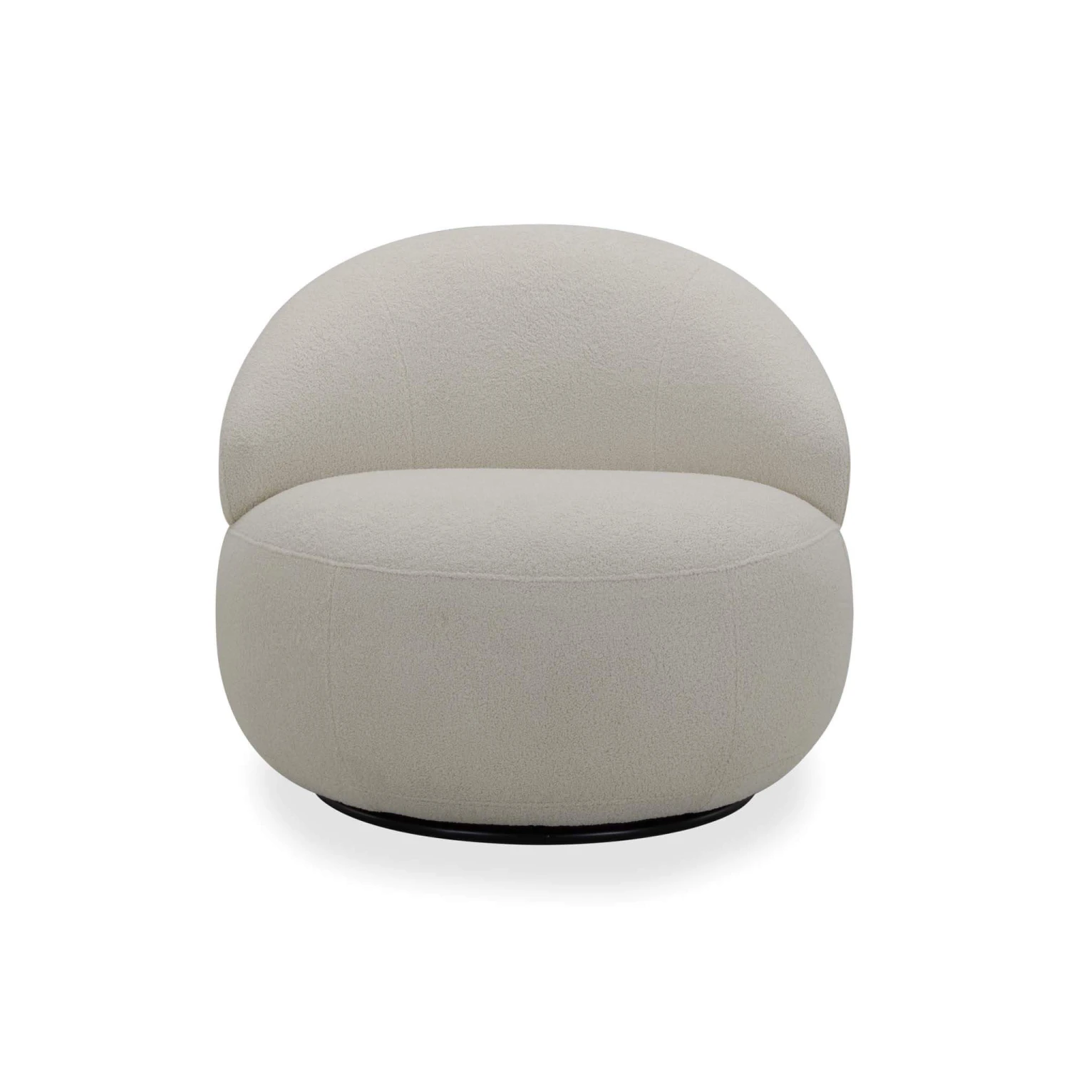 Rondo Ivory Boucle Fabric Swivel Chair 3 Rondo Ivory Boucle Fabric Swivel Chair - Image 3