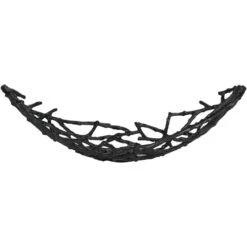 Twig Small Black Oval Bowl