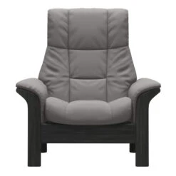 Stressless Windsor High-Back Recliner Chair In Paloma Silver Grey – Quickship