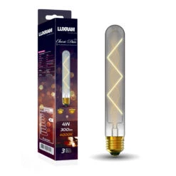 Deco Tubular Smoked Dimmable E27 LED Bulb 185m