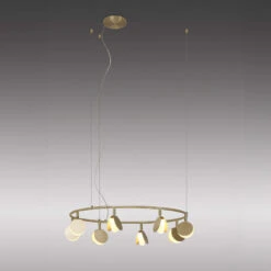 Shell Gold 8 Light Pendant