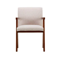 Viviana A-Line Wood & Natural Fabric Accent Chair -Housingunits 9234c570cb19cf1843440a8f1254029d