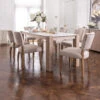 Tivoli Brushed Oak Dining Table With Marble Top