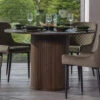 Annika Smoked Oak Slatted 120cm Round Dining Table