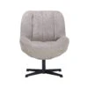 Zara Natural Fabric Accent Swivel Chair