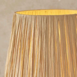 Wriggle Aged Brass Floor Lamp With Raffia Shade -Housingunits 92b681f30949bc93c4c55137733f620d