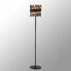Azio Satin Black & Smoked 8 Light Floor Lamp