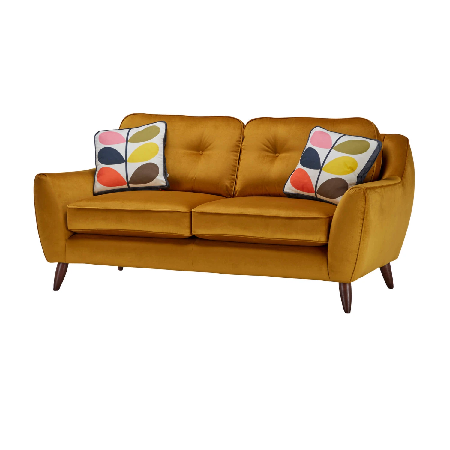 Orla Kiely Laurel Medium Bandon Gold Fabric Sofa 2 Orla Kiely Laurel Medium Bandon Gold Fabric Sofa - Image 2
