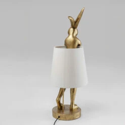 Gold Modest Rabbit 88cm Table Lamp With White Shade -Housingunits 947d619836a526da508398b052f37a94