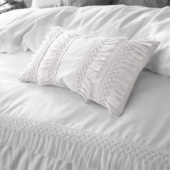 Pineapple Elephant Izmir White Cotton Tassel Cushion