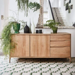 Ercol Romana Solid Oak Large 2 Door 3 Drawer Sideboard