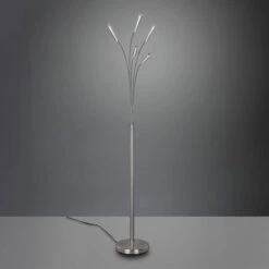 Salon Nickel 5 Arm LED Floor Lamp