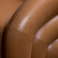 Glass House Arlo Brown Leather Swivel Chair -Housingunits 96a253f117e20f071de5eeab87b3b214