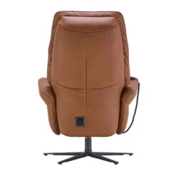 Himolla Loona Large Amber Brown Leather Electric Recliner Chair -Housingunits 9739825b1d1047525b836a8bea05bc03