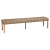 Jacob 200cm Taupe Velvet Straight Dining Bench
