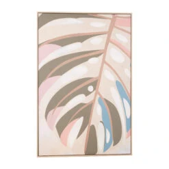 Astratto Leaf Design Canvas Wall Art