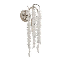 Wisteria Polished Nickel & Crystal Wall Lamp