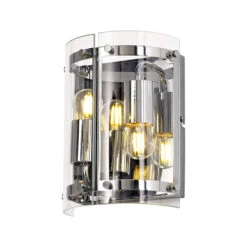 Alonza Chrome Wall Light With Glass Shade