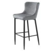 Toby Grey Velvet Counter Bar Stool