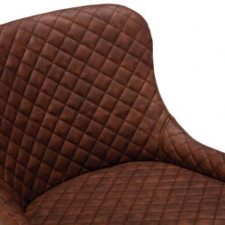 Java Reclaimed Teak 130cm Round Dining Table & 4 Toby Brown Faux Leather Chairs -Housingunits 99141b49704e6f5e1233ee961f98a1fd