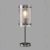 Alonza Polished Chrome & Clear Seeded Glass Table Lamp
