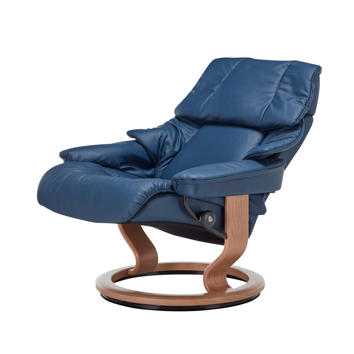 Stressless Reno Paloma Oxford Blue Large Chair & Footstool 4 Stressless Reno Paloma Oxford Blue Large Chair & Footstool - Image 4