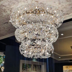 Avezza 3 Tiered Chrome Pendant Light