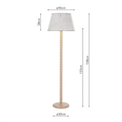 Spool Taupe Floor Lamp Base -Housingunits 9b59f9501b5db3fbe4a5b1725e5b3ffd 1
