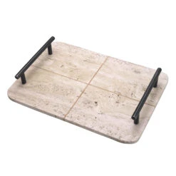 Eichholtz Ugo Travertine Bronze Highlight Finish Tray