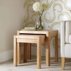 Stockholm Light Oak Nest Of 2 Tables