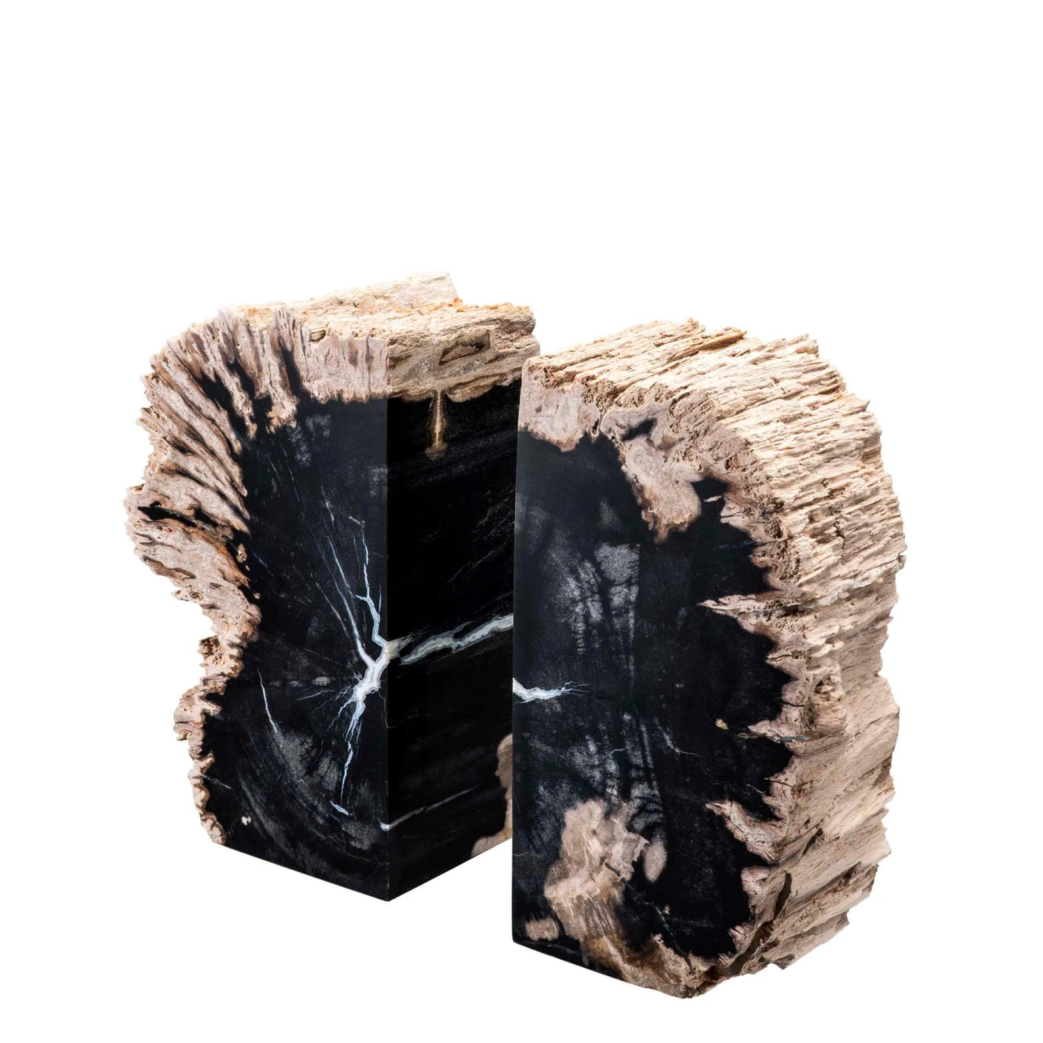 Eichholtz Opia Set Of 2 Petrified Wood Bookend 2 Eichholtz Opia Set Of 2 Petrified Wood Bookend - Image 2