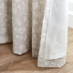 Brooke Floral Lined Natural 90" X 90" Pencil Pleat Curtains -Housingunits 9d0d9c1593e2a746a11cd97b983a112f 4
