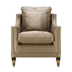Duresta Trafalgar Byzantium Gold Fabric Armchair