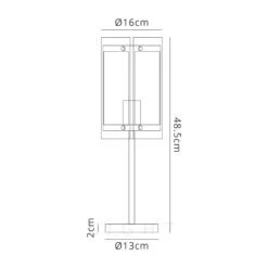 Alonza Matt Black Table Lamp With Glass Shade -Housingunits 9db5dfdb3b0cc0913f86d484df2572e8
