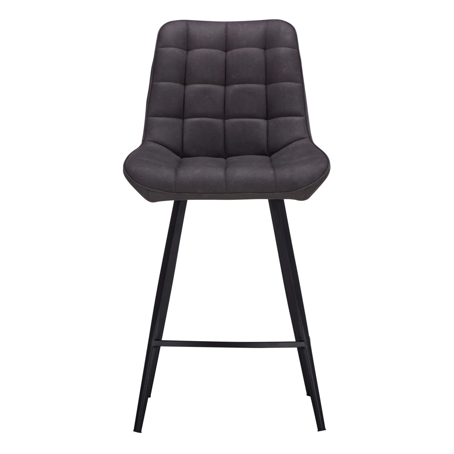 Moretti Grey Faux Leather Counter Bar Stool 2 Moretti Grey Faux Leather Counter Bar Stool - Image 2